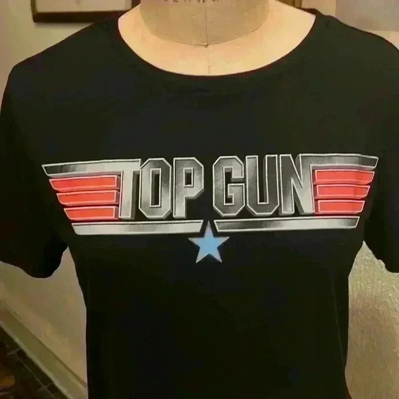 Top Gun Black T-shirt Size XL - Picture 2 of 7